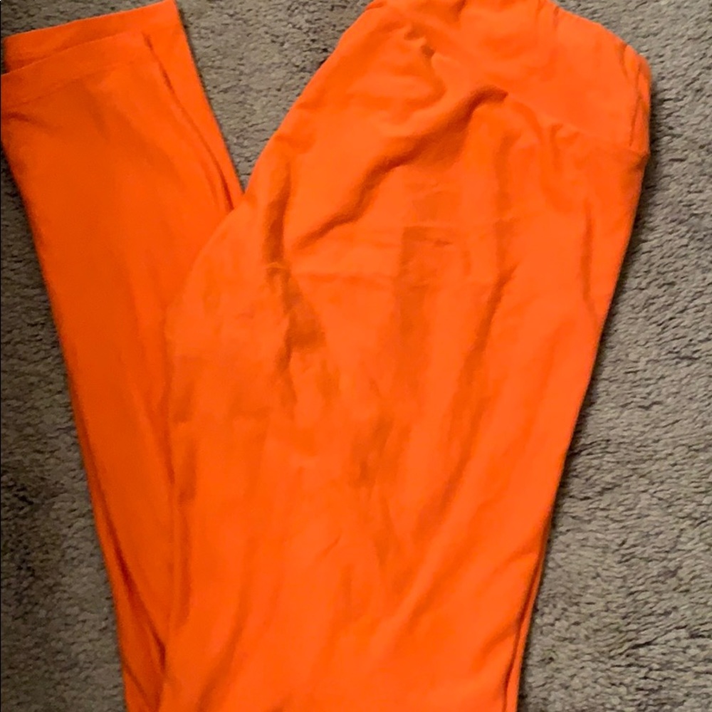 Lularoe orange OS leggings
